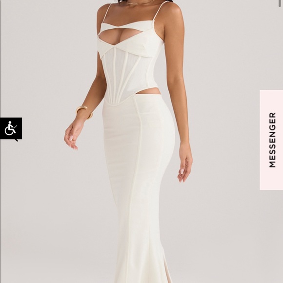 House of CB Dresses House Of Cb Paloma Ivory Corset Maxi Dress Poshmark